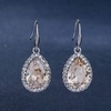 image:imageAustrian Crystal Teardrop Dangle Drop Earrings for Women Dangling 14K Gold Plated Hypoallergenic JewelryLight Topaz