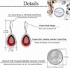 image:imageAustrian Crystal Teardrop Dangle Drop Earrings for Women Dangling 14K Gold Plated Hypoallergenic JewelryRed