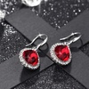 image:imageAustrian Crystal Teardrop Dangle Drop Earrings for Women Dangling 14K Gold Plated Hypoallergenic JewelryRed