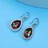 image:imageAustrian Crystal Teardrop Dangle Drop Earrings for Women Dangling 14K Gold Plated Hypoallergenic JewelryVitrail Medium