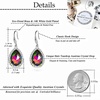 image:imageAustrian Crystal Teardrop Dangle Drop Earrings for Women Dangling 14K Gold Plated Hypoallergenic JewelryVitrail Medium