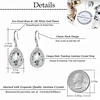 image:imageAustrian Crystal Teardrop Dangle Drop Earrings for Women Dangling 14K Gold Plated Hypoallergenic JewelryWhite
