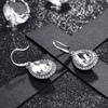 image:imageAustrian Crystal Teardrop Dangle Drop Earrings for Women Dangling 14K Gold Plated Hypoallergenic JewelryWhite