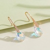 image:imageAustrian Crystal Teardrop Dangle Earrings for Women Drop Hook Earring 14K Rose Gold Plated Hypoallergenic JewelryAurora Borealis