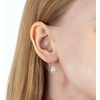 image:imageAustrian Crystal Teardrop Dangle Earrings for Women Drop Hook Earring 14K Rose Gold Plated Hypoallergenic JewelryAurora BorealisSilvertone
