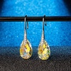 image:imageAustrian Crystal Teardrop Dangle Earrings for Women Drop Hook Earring 14K Rose Gold Plated Hypoallergenic JewelryAurora BorealisSilvertone