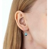 image:imageAustrian Crystal Teardrop Dangle Earrings for Women Drop Hook Earring 14K Rose Gold Plated Hypoallergenic JewelryBermuda BlueSilvertone