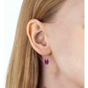 image:imageAustrian Crystal Teardrop Dangle Earrings for Women Drop Hook Earring 14K Rose Gold Plated Hypoallergenic JewelryFuchsia