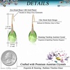 image:imageAustrian Crystal Teardrop Dangle Earrings for Women Drop Hook Earring 14K Rose Gold Plated Hypoallergenic JewelryGreen