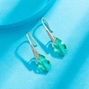 image:imageAustrian Crystal Teardrop Dangle Earrings for Women Drop Hook Earring 14K Rose Gold Plated Hypoallergenic JewelryGreen