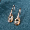 image:imageAustrian Crystal Teardrop Dangle Earrings for Women Drop Hook Earring 14K Rose Gold Plated Hypoallergenic JewelryLight Topaz