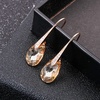 image:imageAustrian Crystal Teardrop Dangle Earrings for Women Drop Hook Earring 14K Rose Gold Plated Hypoallergenic JewelryLight Topaz
