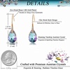 image:imageAustrian Crystal Teardrop Dangle Earrings for Women Drop Hook Earring 14K Rose Gold Plated Hypoallergenic JewelryVitrail Light