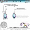 image:imageAustrian Crystal Teardrop Dangle Earrings for Women Drop Hook Earring 14K Rose Gold Plated Hypoallergenic JewelryVitrail LightSilvertone