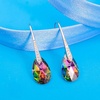 image:imageAustrian Crystal Teardrop Dangle Earrings for Women Drop Hook Earring 14K Rose Gold Plated Hypoallergenic JewelryVitrail Medium