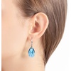 image:imageAustrian Crystal Teardrop Dangle Hook Earrings for Women 14K Gold Plated Hypoallergenic JewelryAquamarine