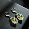 image:imageAustrian Crystal Teardrop Dangle Hook Earrings for Women 14K Gold Plated Hypoallergenic JewelryAurora Borealis