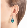 image:imageAustrian Crystal Teardrop Dangle Hook Earrings for Women 14K Gold Plated Hypoallergenic JewelryBermuda Blue