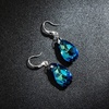 image:imageAustrian Crystal Teardrop Dangle Hook Earrings for Women 14K Gold Plated Hypoallergenic JewelryBermuda Blue