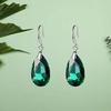 image:imageAustrian Crystal Teardrop Dangle Hook Earrings for Women 14K Gold Plated Hypoallergenic JewelryEmerald
