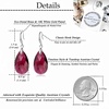 image:imageAustrian Crystal Teardrop Dangle Hook Earrings for Women 14K Gold Plated Hypoallergenic JewelryFuchsia