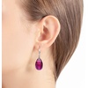 image:imageAustrian Crystal Teardrop Dangle Hook Earrings for Women 14K Gold Plated Hypoallergenic JewelryFuchsia