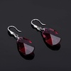image:imageAustrian Crystal Teardrop Dangle Hook Earrings for Women 14K Gold Plated Hypoallergenic JewelryFuchsia