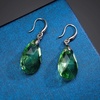 image:imageAustrian Crystal Teardrop Dangle Hook Earrings for Women 14K Gold Plated Hypoallergenic JewelryGreen