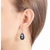 image:imageAustrian Crystal Teardrop Dangle Hook Earrings for Women 14K Gold Plated Hypoallergenic JewelryGreyBlack