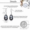 image:imageAustrian Crystal Teardrop Dangle Hook Earrings for Women 14K Gold Plated Hypoallergenic JewelryGreyBlack