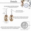 image:imageAustrian Crystal Teardrop Dangle Hook Earrings for Women 14K Gold Plated Hypoallergenic JewelryLight Topaz