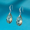 image:imageAustrian Crystal Teardrop Dangle Hook Earrings for Women 14K Gold Plated Hypoallergenic JewelryLight Topaz