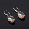 image:imageAustrian Crystal Teardrop Dangle Hook Earrings for Women 14K Gold Plated Hypoallergenic JewelryLight Topaz