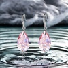 image:imageAustrian Crystal Teardrop Dangle Hook Earrings for Women 14K Gold Plated Hypoallergenic JewelryPink