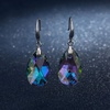 image:imageAustrian Crystal Teardrop Dangle Hook Earrings for Women 14K Gold Plated Hypoallergenic JewelryRainbow Crystal