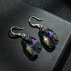 image:imageAustrian Crystal Teardrop Dangle Hook Earrings for Women 14K Gold Plated Hypoallergenic JewelryRainbow Crystal