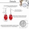 image:imageAustrian Crystal Teardrop Dangle Hook Earrings for Women 14K Gold Plated Hypoallergenic JewelryRed