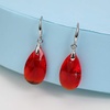 image:imageAustrian Crystal Teardrop Dangle Hook Earrings for Women 14K Gold Plated Hypoallergenic JewelryRed