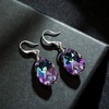image:imageAustrian Crystal Teardrop Dangle Hook Earrings for Women 14K Gold Plated Hypoallergenic JewelryVitrail Light