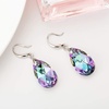image:imageAustrian Crystal Teardrop Dangle Hook Earrings for Women 14K Gold Plated Hypoallergenic JewelryVitrail Light
