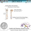 image:imageAustrian Crystal Teardrop Earrings Flower Dangle Earrings for Women 14K Gold Plated Drop Stud Earrings Hypoallergenic JewelryAurora Borealis