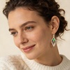 image:imageAustrian Crystal Teardrop Hollow Leaf Drop Dangle Earrings for Women 14K Rose Gold Plated Hypoallergenic JewelryVitrail Medium