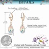 image:imageAustrian Crystal Teardrop Leverback Dangle Earrings for Women Fashion 14K Gold Plated Hypoallergenic JewelryAurora Borealis