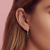 image:imageAustrian Crystal Teardrop Leverback Dangle Earrings for Women Fashion 14K Gold Plated Hypoallergenic JewelryEmerald