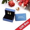 image:imageAustrian Crystal Teardrop Leverback Dangle Earrings for Women Fashion 14K Gold Plated Hypoallergenic JewelryRainbow