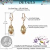 image:imageAustrian Crystal Teardrop Leverback Dangle Earrings for Women Fashion 14K Gold Plated Hypoallergenic JewelryTopaz