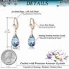 image:imageAustrian Crystal Teardrop Leverback Dangle Earrings for Women Fashion 14K Gold Plated Hypoallergenic JewelryVitrail Light