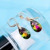 image:imageAustrian Crystal Teardrop Leverback Dangle Earrings for Women Fashion 14K Gold Plated Hypoallergenic JewelryVitrail Medium