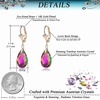 image:imageAustrian Crystal Teardrop Leverback Dangle Earrings for Women Fashion 14K Gold Plated Hypoallergenic JewelryVitrail Medium