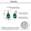 image:imageAustrian Crystal Triangle Leverback Drop Earrings for Women 14K Rose Gold Plated Hypoallergenic JewelryEmerald